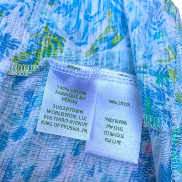 Lilly Pulitzer Etta V-Neck Knit Top T Shirt Crazy About You V Neck Small 4 6 - Picture 12 of 15